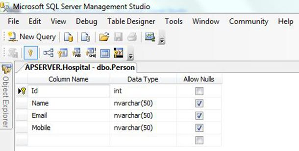 database table